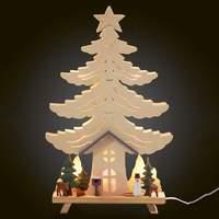 Wooden mood light Winter Forest - with LEDs