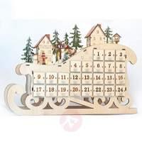 wooden advent calendar w led and timer