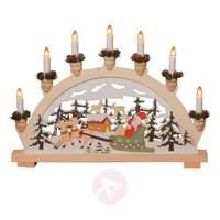 Wonderful 7-light window candle Santa Claus