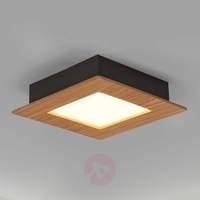 Wood LED ceiling light Deno in natural oak