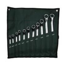 world of 11 pieces of full polished double flower wrench sets 1 set