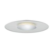 WOR0502 Worcester Large Flush Ceiling Light In White And Polished Chrome