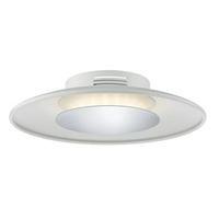 WOR522 Worcester Small Flush Ceiling Light In White And Polished Chrome