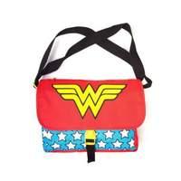 wonder woman messenger bag red amp blue with yellow logo