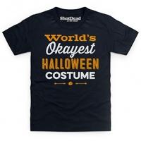 worlds okayest halloween costume kids t shirt