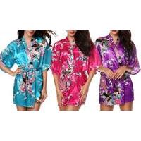 Women\'s Peacock Print Kimono - 10 Colours