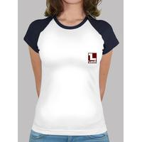 Women, baseball style, white and navy