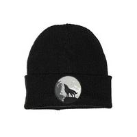 Wolf And Moon Patch Beanie