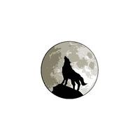 wolf amp moon button badge