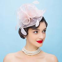 womens feather organza headpiece wedding special occasion headbands fl ...