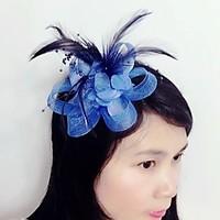 Women\'s Feather Tulle Net Headpiece-Wedding Special Occasion Fascinators 1 Piece