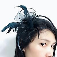 Women\'s Feather Net Headpiece-Wedding Special Occasion Fascinators 1 Piece