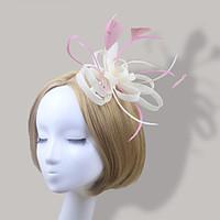 Women Satin/Feather Bride Elegant Flowers With Wedding/Party Headpiece(More Colors)