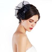 Women\'s Feather Rhinestone Net Headpiece-Special Occasion Fascinators