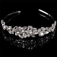 Women Sterling Silver/Crystal Headbands With Wedding/Party Headpiece