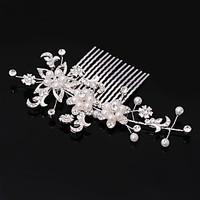 Women\'s Rhinestone Imitation Pearl Headpiece-Wedding Special Occasion Casual Office Career Hair Combs 1 Piece