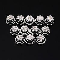 Women\'s Rhinestone Headpiece-Wedding Special Occasion Casual Office Career Hair Clip Hair Tool 12 Pieces