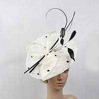 Women\'s Feather / Net Headpiece-Wedding / Special Occasion Party Elegant Fascinators 1 Piece