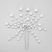 womens alloy imitation pearl headpiece special occasion hair pin 1 pie ...