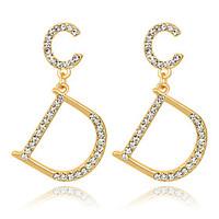 womens stud earrings euramerican fashion rhinestones opal alloy jewelr ...