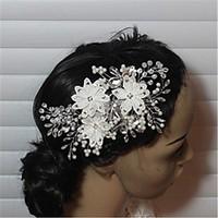Women\'s Rhinestone Crystal Imitation Pearl Headpiece-Wedding Special Occasion Hair Clip 1 Piece