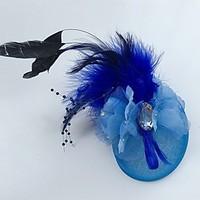 Women\'s Feather / Rhinestone / Tulle / Net Headpiece-Wedding / Special Occasion / Casual Fascinators 1 Piece