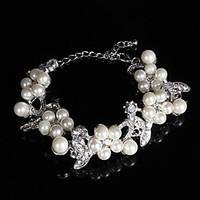 Women\'s Chain Bracelet Alloy Imitation Pearl / Rhinestone