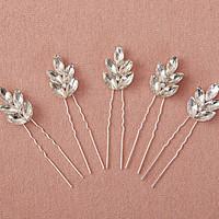 women rhinestonealloy hairpins with weddingparty headpiece set of 5