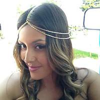 Women Alloy Western Style Simple Head Chain With Casual/Outdoor Headpiece Gold