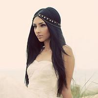 Women Western Style Alloy Head Chain With Casual Headpiece Gold