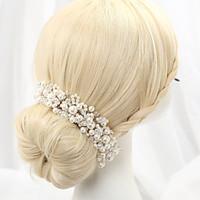 womens alloy imitation pearl headpiece wedding headbands