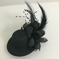 womens feather tulle headpiece wedding special occasion fascinators 1  ...