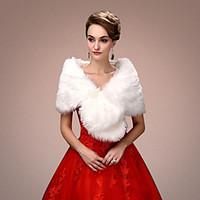 womens wrap capelets sleeveless faux fur white wedding partyevening v  ...