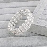 Women\'s Strand Bracelet Silver / Pearl Pearl