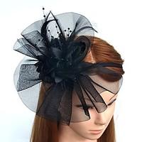 Women\'s Feather / Tulle / Chiffon Headpiece-Wedding / Special Occasion Fascinators 1 Piece