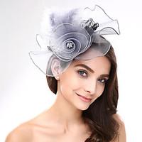 Women\'s Lace / Feather / Net Headpiece-Wedding / Special Occasion / Casual Fascinators 1 Piece