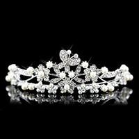 womens alloy imitation pearl headpiece wedding special occasion tiaras