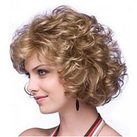 Women Long Curly Wave Curly Afro Synthetic Hair Wig Light Brown Heat Resistant