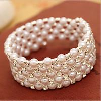 womens strand bracelet imitation pearl imitation pearlrhinestone