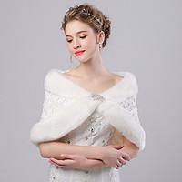 Women\'s Wrap Capelets Faux Fur / Imitation Cashmere Wedding / Party/Evening Rhinestone