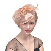 womens retro feather tulle net headpiece wedding special occasion flow ...