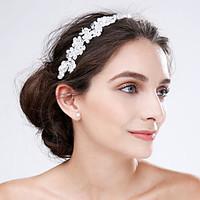 Women\'s Lace / Acrylic Headpiece-Wedding / Special Occasion Flowers 1 Piece White Flower 0