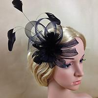 Women\'s Feather/Net Headpiece - Wedding/Party Bowknot Fascinators 1 Piece