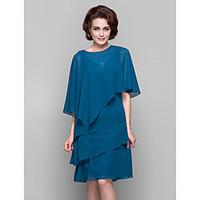 womens wrap capelets sleeveless chiffon ink blue wedding partyevening  ...