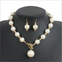 womens imitation pearl alloy rhinestone jewelry set imitation pearl rh ...