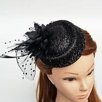 Women\'s Feather / Tulle / Chiffon Headpiece-Wedding / Special Occasion Fascinators 1 Piece