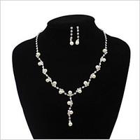 womens imitation pearl alloy rhinestone jewelry set imitation pearl rh ...