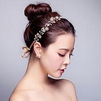 womens pearl rhinestone alloy headpiece wedding special occasion casua ...