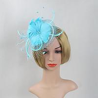 womens feather net headpiece wedding special occasion flower fascinato ...