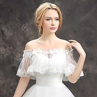 womens wedding wrap capelets lace tulle wedding partyevening crystal d ...
